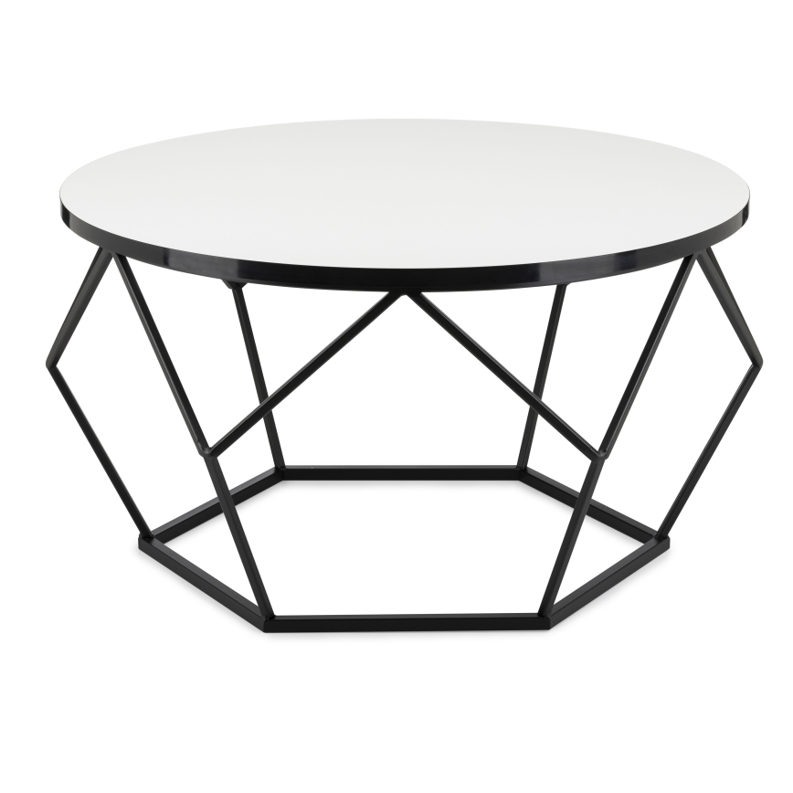 Konferenčný stolík DIAMOND 40x70 cm biela/čierna