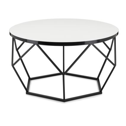 Konferenčný stolík DIAMOND 40x70 cm biela/čierna