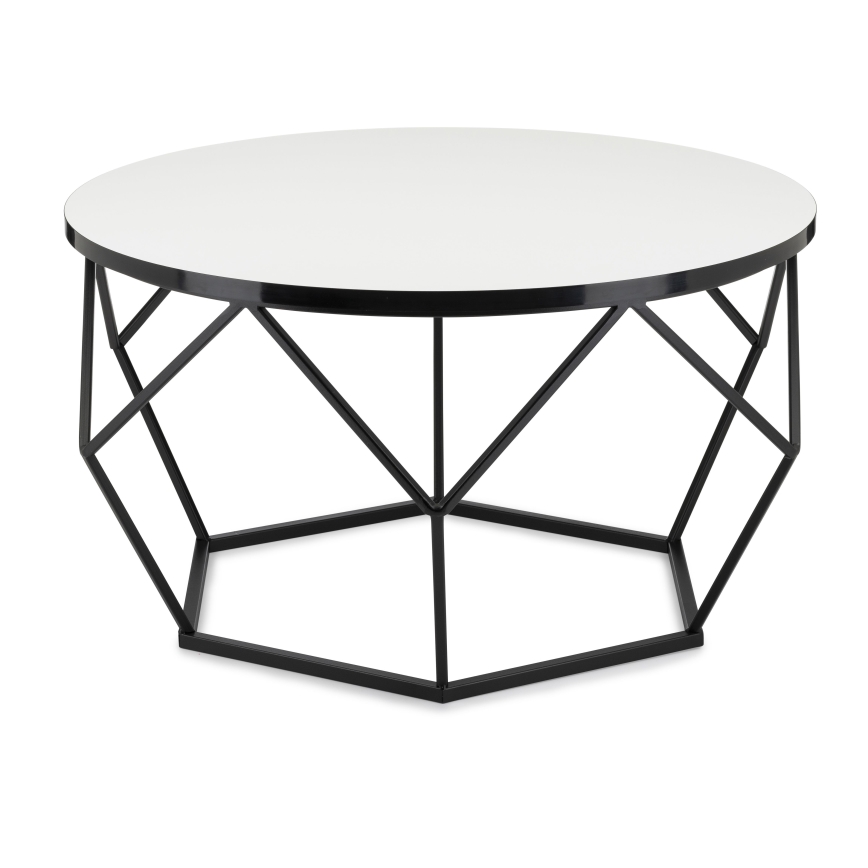 Konferenčný stolík DIAMOND 40x70 cm biela/čierna