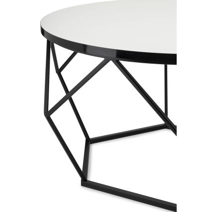 Konferenčný stolík DIAMOND 40x70 cm biela/čierna