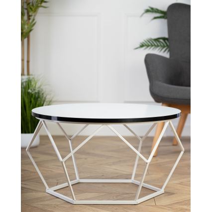 Konferenčný stolík DIAMOND 40x70 cm čierna/biela