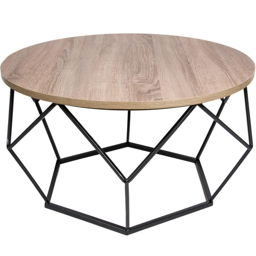 Konferenčný stolík DIAMOND 40x70 cm čierna/hnedá