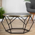 Konferenčný stolík DIAMOND 40x70 cm čierna/zlatá