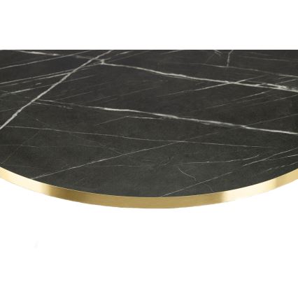 Konferenčný stolík DIAMOND 40x70 cm zlatá/čierna/biela