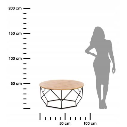 Konferenčný stolík DIAMOND 40x90 cm čierna/hnedá