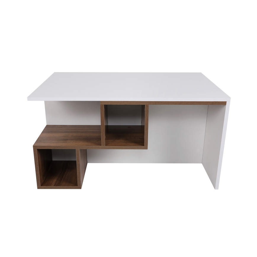 Konferenčný stolík DILAY 52x100 cm hnedá/biela