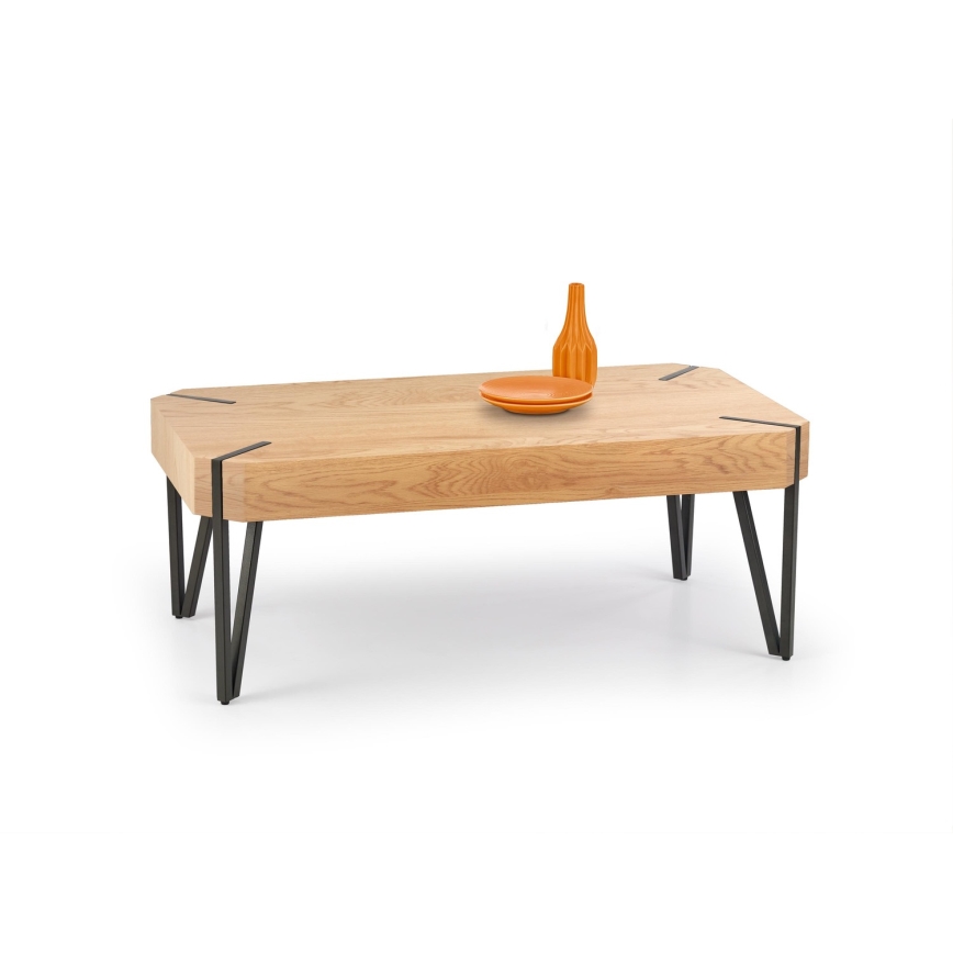 Konferenčný stolík EMILY 42x110 cm čierna/zlatý dub