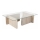 Konferenčný stolík ESCAPE 105x65 cm béžový/priehľadný