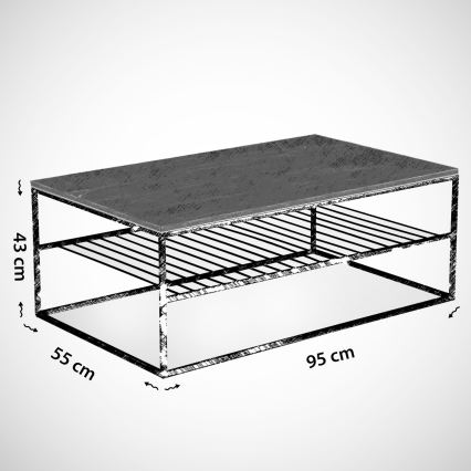 Konferenčný stolík ETNA 43x95 cm čierna