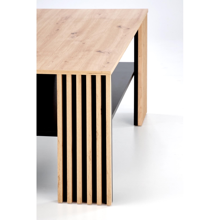 Konferenčný stolík FORMA 110x65 cm hnedý/čierny