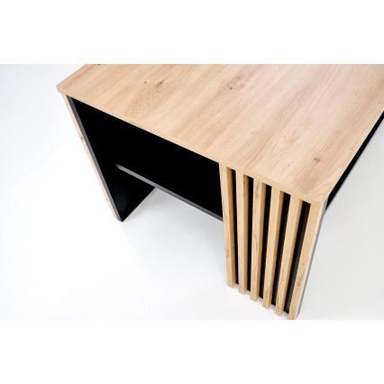 Konferenčný stolík FORMA 110x65 cm hnedý/čierny