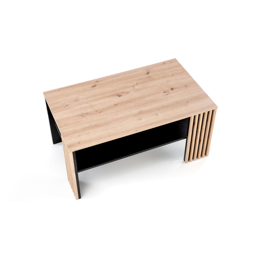 Konferenčný stolík FORMA 110x65 cm hnedý/čierny