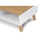 Konferenčný stolík FRISK 35x90 cm prírodný dub/biela