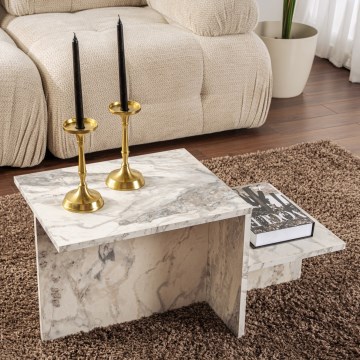 Konferenčný stolík HARMONY 40x80 cm dekor mramoru