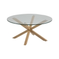 Konferenčný stolík LUCA 82 cm číry/dub