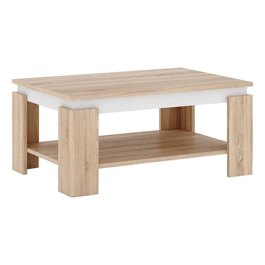 Konferenčný stolík LUNO dub sonoma/biela