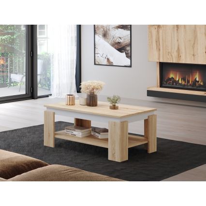 Konferenčný stolík LUNO dub sonoma/biela