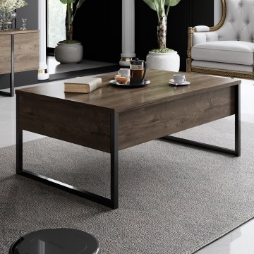 Konferenčný stolík LUXE 40x90 cm orech/čierna