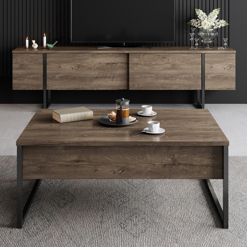 Konferenčný stolík LUXE 40x90 cm orech/čierna