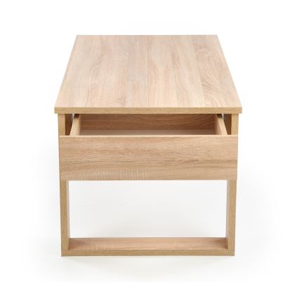 Konferenčný stolík so zásuvkami NEA 52x110 cm béžová/dub sonoma