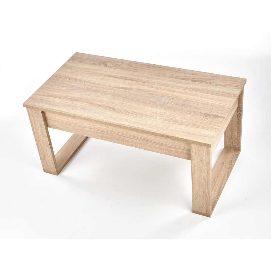 Konferenčný stolík so zásuvkami NEA 52x110 cm béžová/dub sonoma
