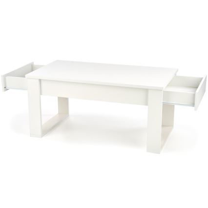 Konferenčný stolík so zásuvkami NEA 52x110 cm biela