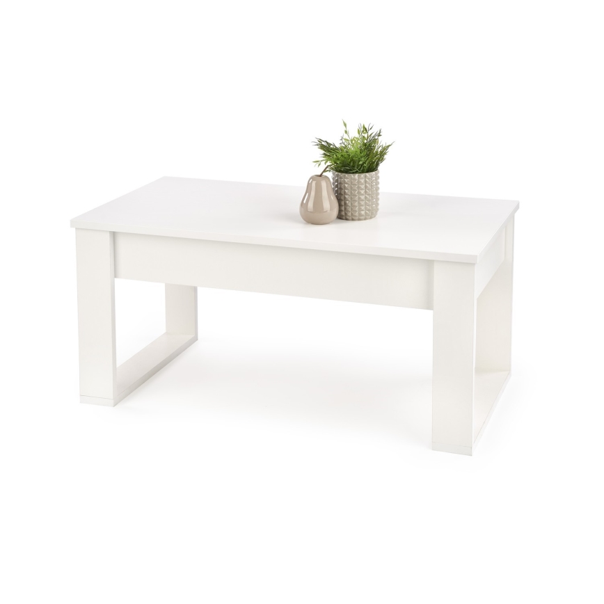 Konferenčný stolík so zásuvkami NEA 52x110 cm biela