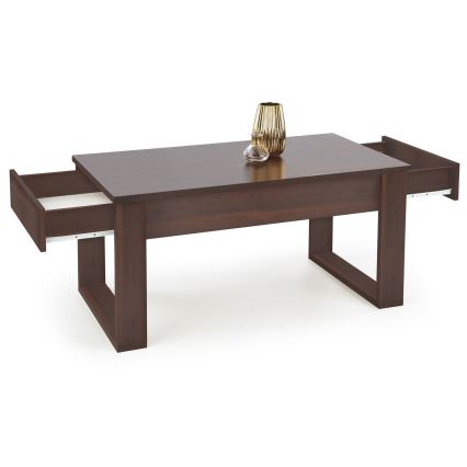 Konferenčný stolík so zásuvkami NEA 52x110 cm hnedá