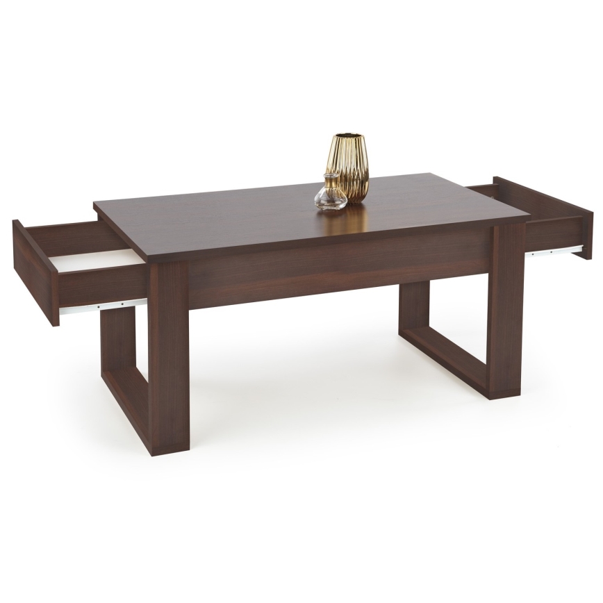 Konferenčný stolík so zásuvkami NEA 52x110 cm hnedá