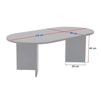 Konferenčný stolík NEL 119x60 cm travertín/orech