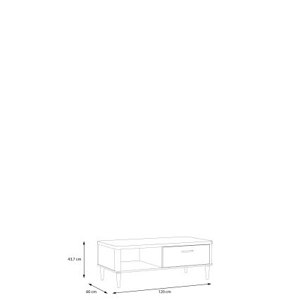 Konferenčný stolík NOR hnedá/béžová