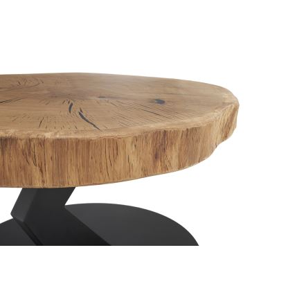 Konferenčný stolík ODIN pr. 75 cm dub/čierna