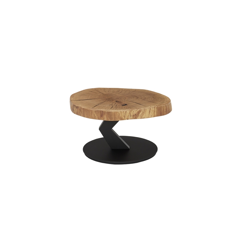Konferenčný stolík ODIN pr. 75 cm dub/čierna