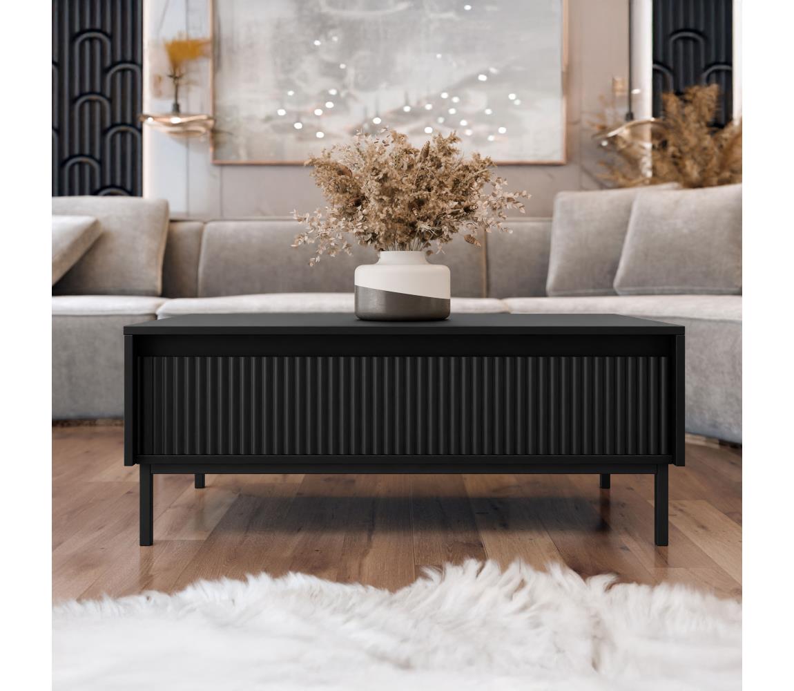MIRJAN 24 Konferenčný stolík OZMI 100x40 cm čierny