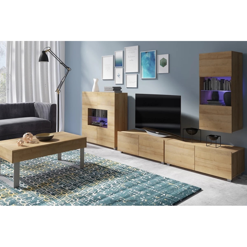 Konferenčný stolík PAVO 45x110 cm zlatý dub