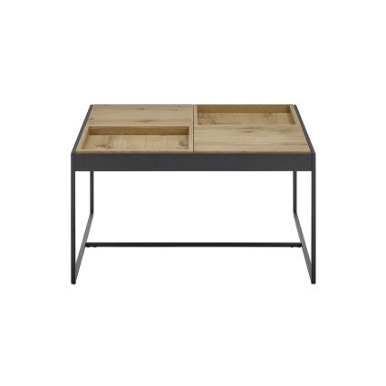 Konferenčný stolík PULSE 83x83 cm dub/čierna