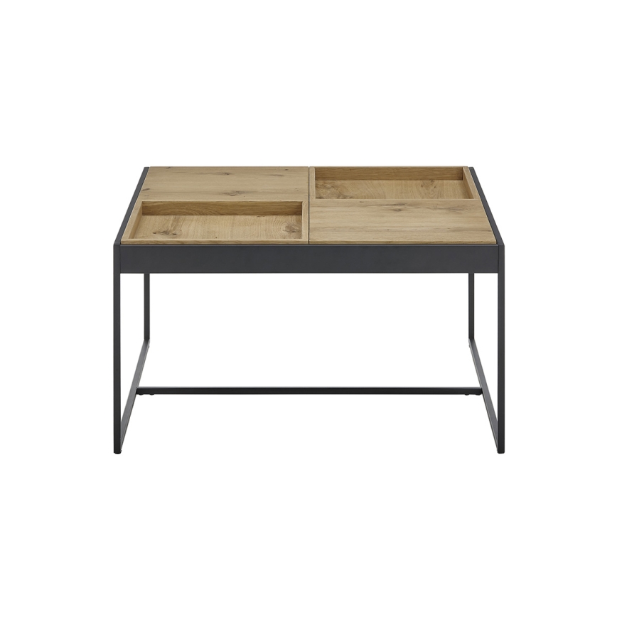Konferenčný stolík PULSE 83x83 cm dub/čierna