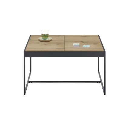 Konferenčný stolík PULSE 83x83 cm dub/čierna