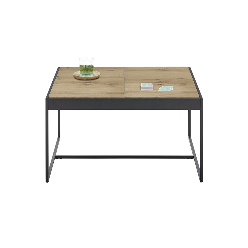 Konferenčný stolík PULSE 83x83 cm dub/čierna