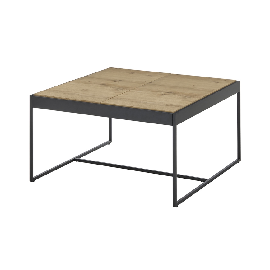 Konferenčný stolík PULSE 83x83 cm dub/čierna