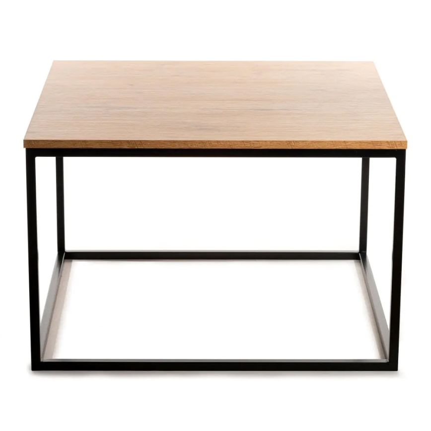 Konferenčný stolík QUAD 50x80 cm čierna/hnedá