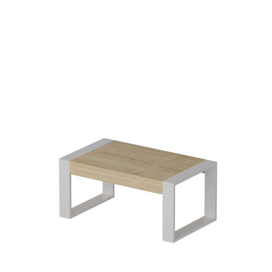 Konferenčný stolík RETRO 40x90 cm biela/béžová