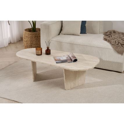 Konferenčný stolík ROND 130x65 cm béžový