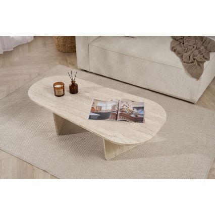 Konferenčný stolík ROND 130x65 cm béžový