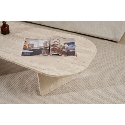 Konferenčný stolík ROND 130x65 cm béžový