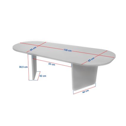 Konferenčný stolík ROND 130x65 cm béžový