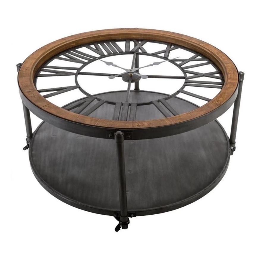 Konferenčný stolík s hodinami CHRONO 89,5x47 cm