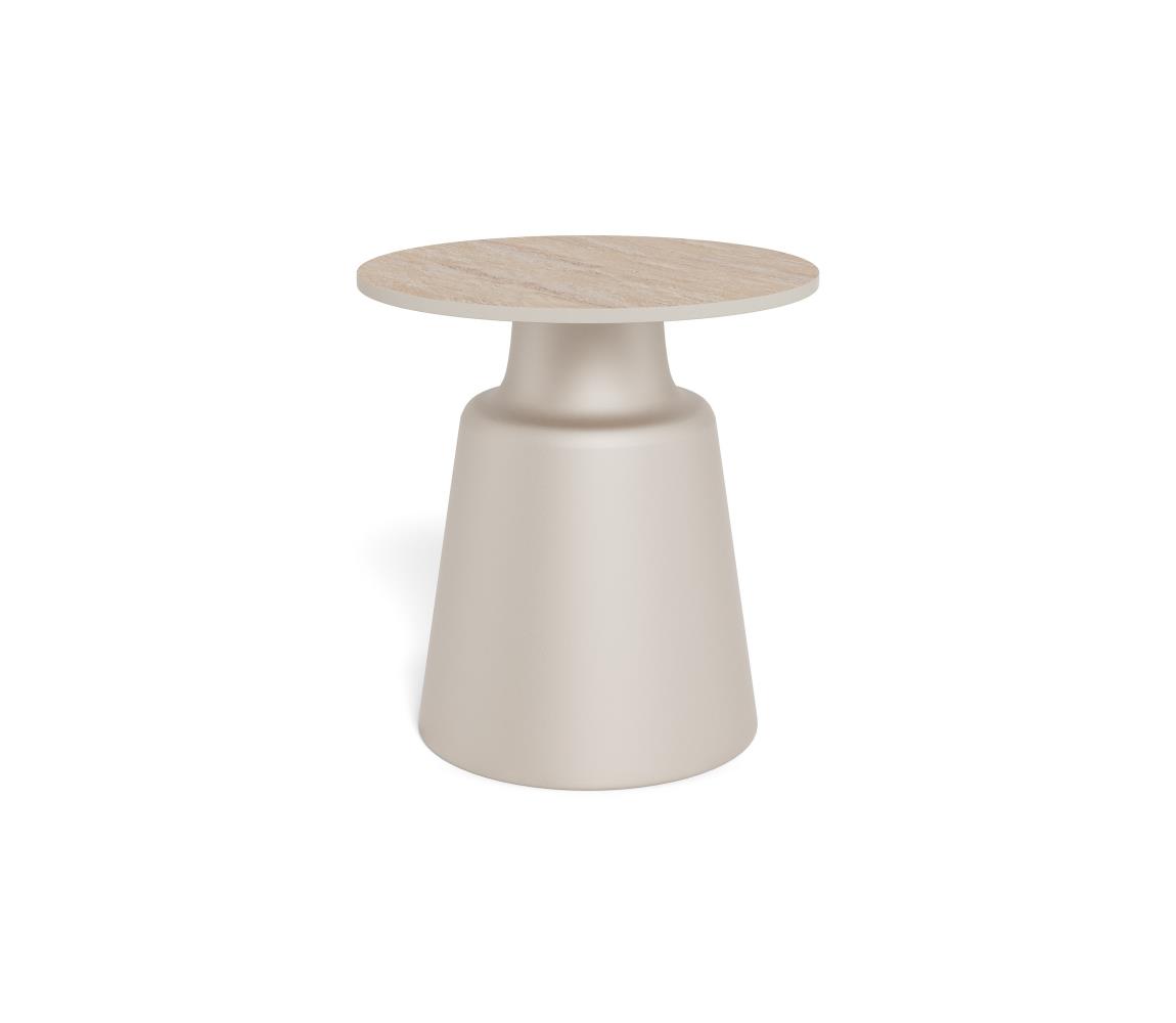 Konferenčný stolík SANTORINI pr. 45 cm béžová/šedá/keramika H000025008