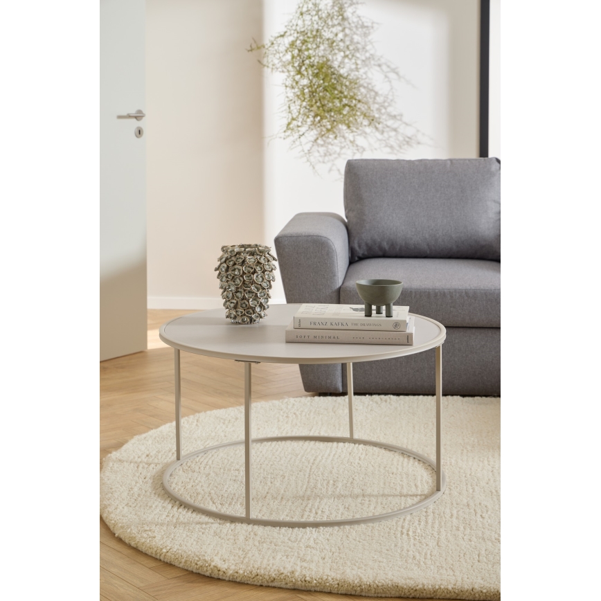Konferenčný stolík SARON, priemer 80 cm, sivý