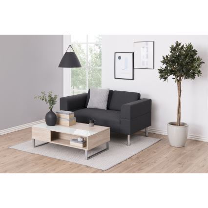 Konferenčný stolík so zdvíhacou doskou ENZO 110x60 cm biela/dub sonoma